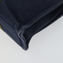 HERMES Fourre Tout Hand Bag Canvas 2 Set Gray Navy Auth bs33354-8
