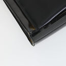 GUCCI Bamboo Hand Bag Patent leather 2 Set Black Auth bs33355-8
