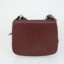 CARTIER Must Line Shoulder Bag Leather 2 Set Bordeaux Gold Auth bs33356-10
