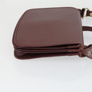 CARTIER Must Line Shoulder Bag Leather 2 Set Bordeaux Gold Auth bs33356-12