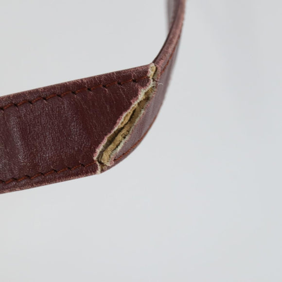CARTIER Must Line Shoulder Bag Leather 2 Set Bordeaux Gold Auth bs33356