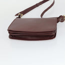 CARTIER Must Line Shoulder Bag Leather 2 Set Bordeaux Gold Auth bs33356-15