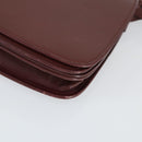 CARTIER Must Line Shoulder Bag Leather 2 Set Bordeaux Gold Auth bs33356-16