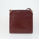CARTIER Must Line Shoulder Bag Leather 2 Set Bordeaux Gold Auth bs33356-3