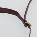CARTIER Must Line Shoulder Bag Leather 2 Set Bordeaux Gold Auth bs33356-6