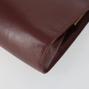 CARTIER Must Line Shoulder Bag Leather 2 Set Bordeaux Gold Auth bs33356-8