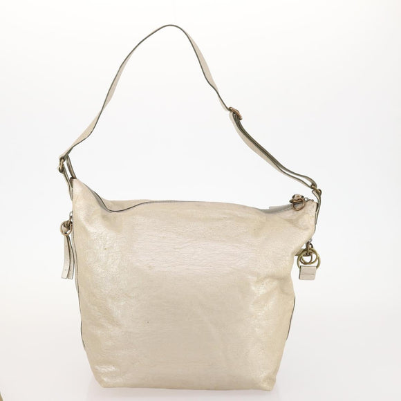 Chloe Shoulder Bag Leather Nylon 2 Set Black Gold Auth bs33358