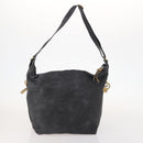 Chloe Shoulder Bag Leather Nylon 2 Set Black Gold Auth bs33358-3
