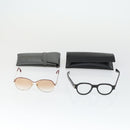 SAINT LAURENT Sunglasses plastic 2 Set Brown Silver Auth bs33359-12