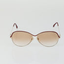 SAINT LAURENT Sunglasses plastic 2 Set Brown Silver Auth bs33359-2