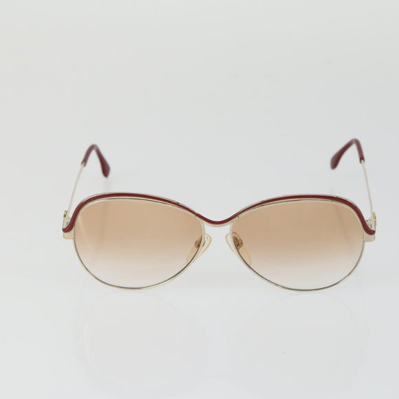 SAINT LAURENT Sunglasses plastic 2 Set Brown Silver Auth bs33359