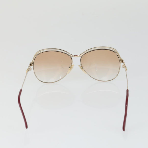 SAINT LAURENT Sunglasses plastic 2 Set Brown Silver Auth bs33359