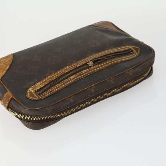 LOUIS VUITTON Monogram Clutch Bag 2 Set LV Auth bs33361