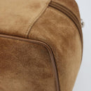GUCCI Vanity Cosmetic Pouch Suede Brown Silver 032 1705 0140 Auth bs33363-15