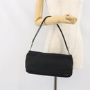 BOTTEGA VENETA Shoulder Bag Canvas Black Silver Auth bs33364-21