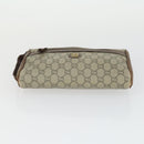 GUCCI Micro GG Supreme Clutch Bag PVC 2 Set Brown Beige Auth bs33365-15