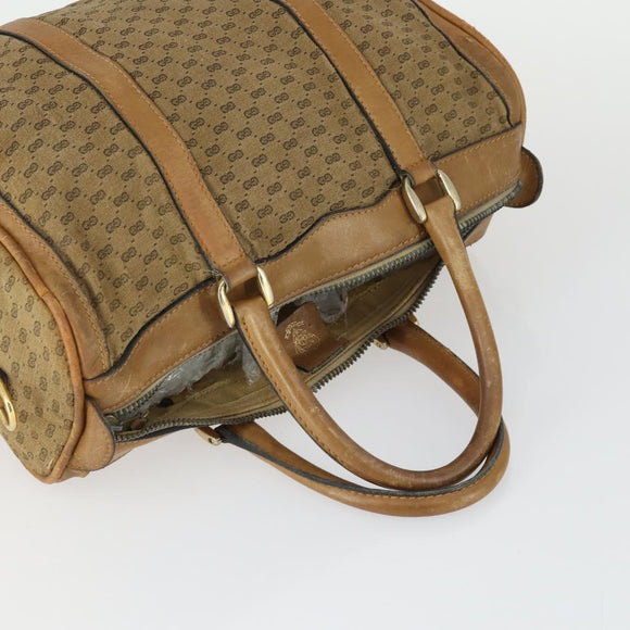 GUCCI Micro GG Supreme Clutch Bag PVC 2 Set Brown Beige Auth bs33365