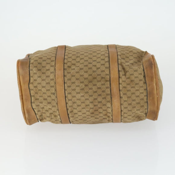 GUCCI Micro GG Supreme Clutch Bag PVC 2 Set Brown Beige Auth bs33365
