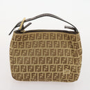FENDI Zucchino Canvas Bag Leather Nylon 4 Set Brown Black beige Auth bs33366-15
