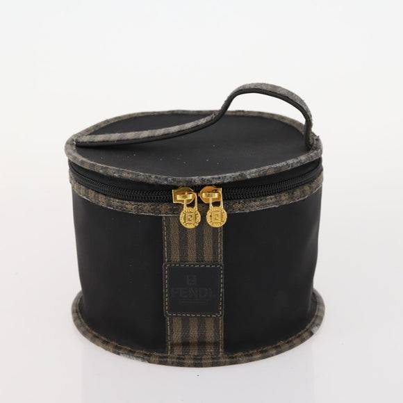 FENDI Zucchino Canvas Bag Leather Nylon 4 Set Brown Black beige Auth bs33366