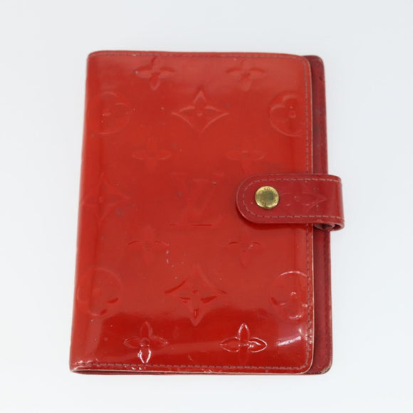 LOUIS VUITTON Epi Monogram Vernis Agenda PM Day Cover 2 Set Red LV Auth bs33370
