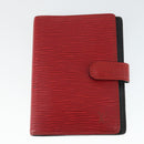 LOUIS VUITTON Epi Monogram Vernis Agenda PM Day Cover 2 Set Red LV Auth bs33370-2