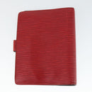 LOUIS VUITTON Epi Monogram Vernis Agenda PM Day Cover 2 Set Red LV Auth bs33370-3