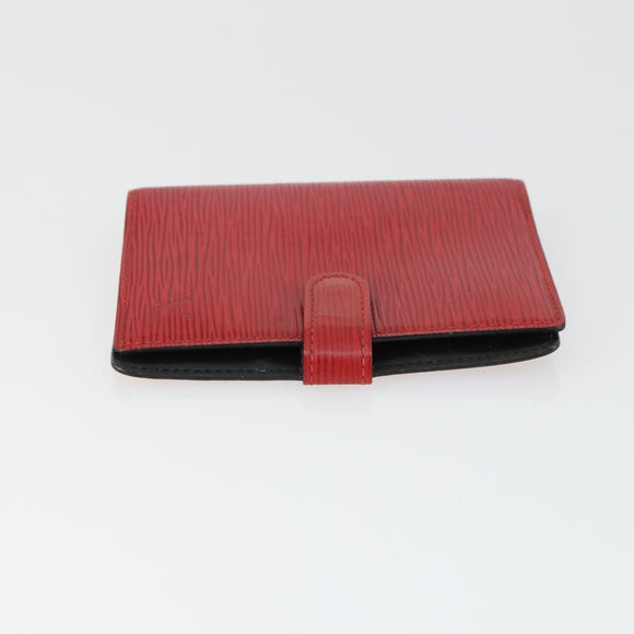 LOUIS VUITTON Epi Monogram Vernis Agenda PM Day Cover 2 Set Red LV Auth bs33370