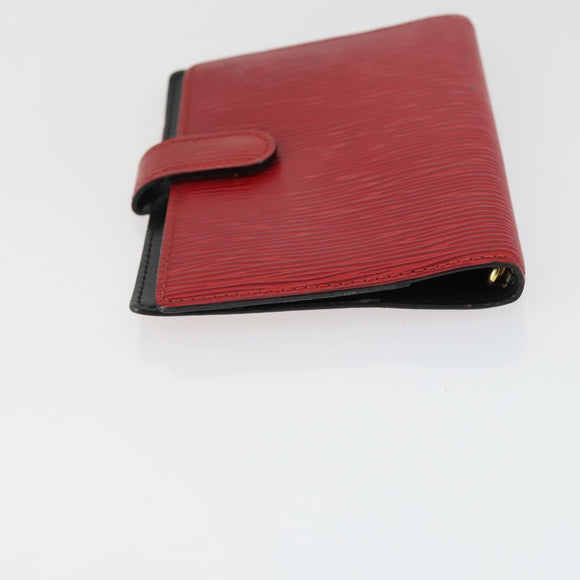 LOUIS VUITTON Epi Monogram Vernis Agenda PM Day Cover 2 Set Red LV Auth bs33370