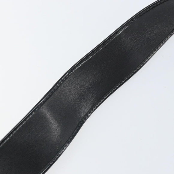 Christian Dior Trotter Canvas Belt 31.9"" Black Gold Auth bs33373