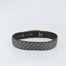 Christian Dior Trotter Canvas Belt 31.9"" Black Gold Auth bs33373-2
