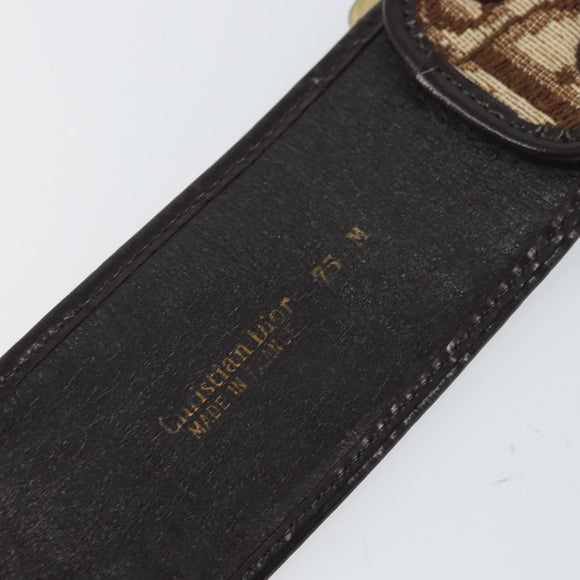 Christian Dior Trotter Canvas Gürtel 91cm Braun Auth bs33374