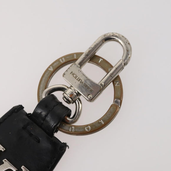 LOUIS VUITTON Bag Charm Plastic Leather 3 Set Black Orange blue LV Auth bs33377