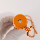 LOUIS VUITTON Bag Charm Plastic Leather 3 Set Black Orange blue LV Auth bs33377-5