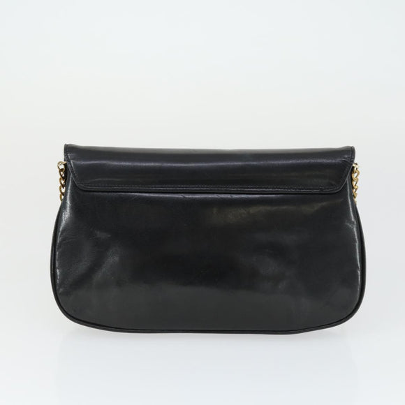 GIVENCHY Hand Bag Leather nylon 2 Set Black Auth bs33378