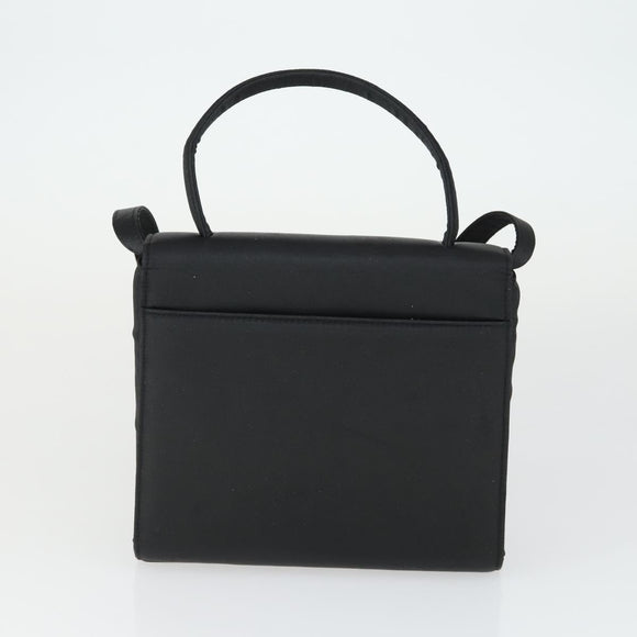 GIVENCHY Hand Bag Leather nylon 2 Set Black Auth bs33378