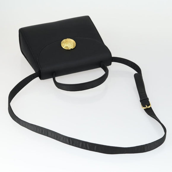 GIVENCHY Hand Bag Leather nylon 2 Set Black Auth bs33378