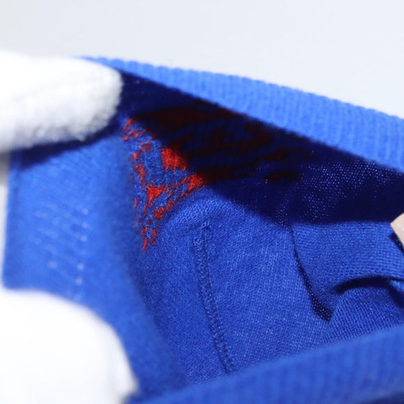 GUCCI GG Canvas knitted Fabrics Cap M Blue 748423 Auth bs33379