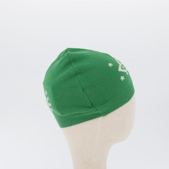 GUCCI GG Canvas Strickkappen Grüner Hut L 748423 Auth bs33381