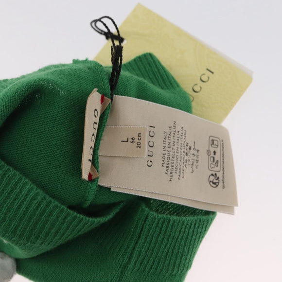 GUCCI GG Canvas Strickkappen Grüner Hut L 748423 Auth bs33381
