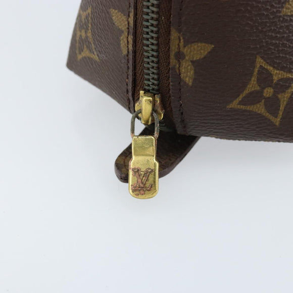 LOUIS VUITTON Monogram Trousse Demi Ronde Cosmetic Pouch M47520 LV Auth bs33388