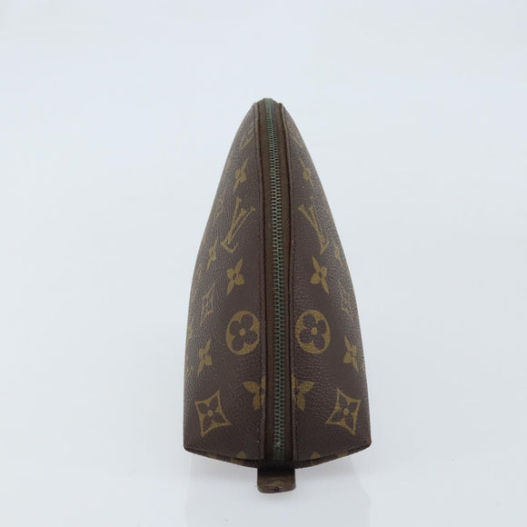 LOUIS VUITTON Monogram Trousse Demi Ronde Cosmetic Pouch M47520 LV Auth bs33388