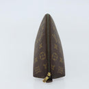 LOUIS VUITTON Monogram Trousse Demi Ronde Cosmetic Pouch M47520 LV Auth bs33388-4