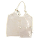 LOUIS VUITTON Epi Plage Via Bag Vinyl Leather Clear White M92153 LV Auth bs33391-1