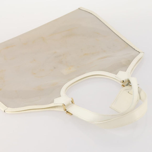 LOUIS VUITTON Epi Plage Via Bag Vinyl Leather Clear White M92153 LV Auth bs33391