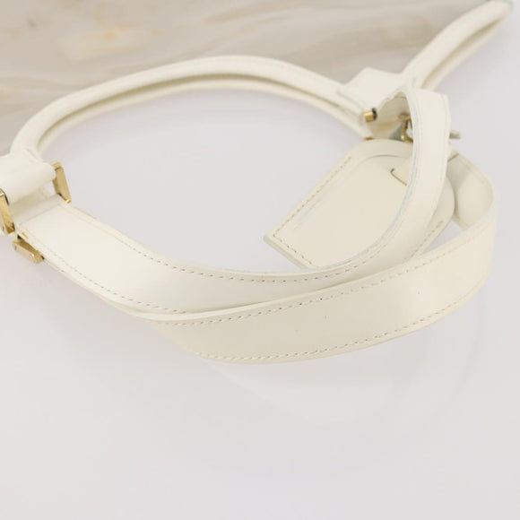 LOUIS VUITTON Epi Plage Via Bag Vinyl Leather Clear White M92153 LV Auth bs33391