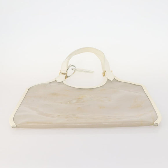 LOUIS VUITTON Epi Plage Via Bag Vinyl Leather Clear White M92153 LV Auth bs33391