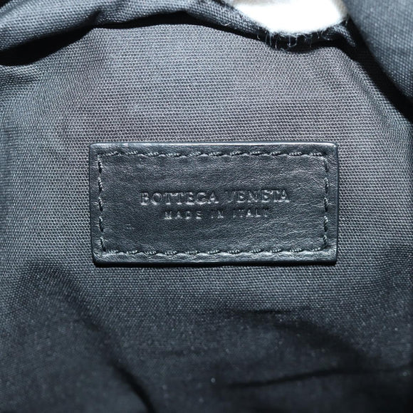 BOTTEGA VENETA Shoulder Bag Leather Black Auth bs33399V