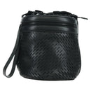 BOTTEGA VENETA Shoulder Bag Leather Black Auth bs33399V-13
