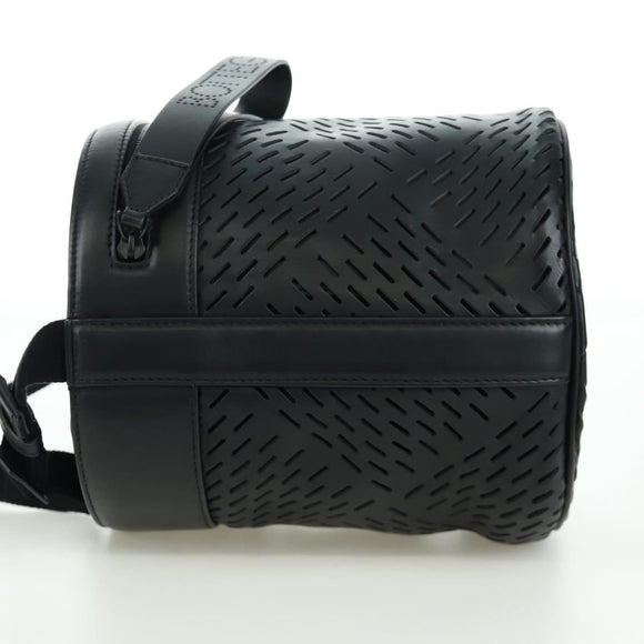BOTTEGA VENETA Shoulder Bag Leather Black Auth bs33399V